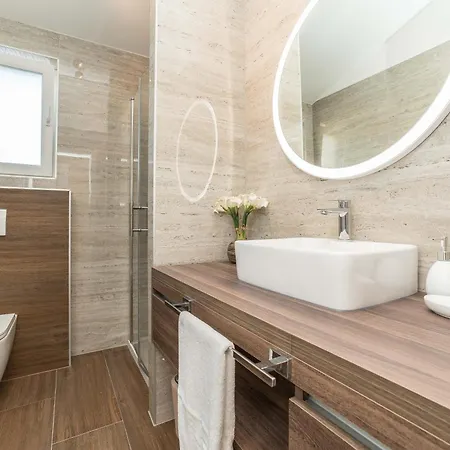 Vila Front With Heated Pool, Jacuzzi, Fantastic View, The Sound Of The Waves - By Traveler Tourist Agency Krk Id 2404