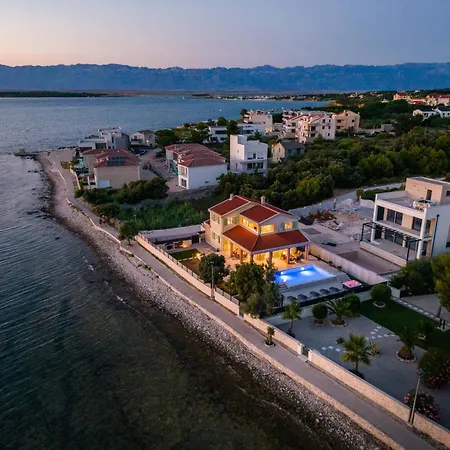 Front With Heated Pool, Jacuzzi, Fantastic View, The Sound Of The Waves - By Traveler Tourist Agency Krk Id 2404 *