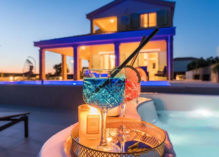 Front With Heated Pool, Jacuzzi, Fantastic View, The Sound Of The Waves - By Traveler Tourist Agency Krk Id 2404 *