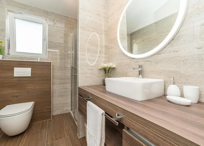 Willa Front With Heated Pool, Jacuzzi, Fantastic View, The Sound Of The Waves - By Traveler Tourist Agency Krk Id 2404