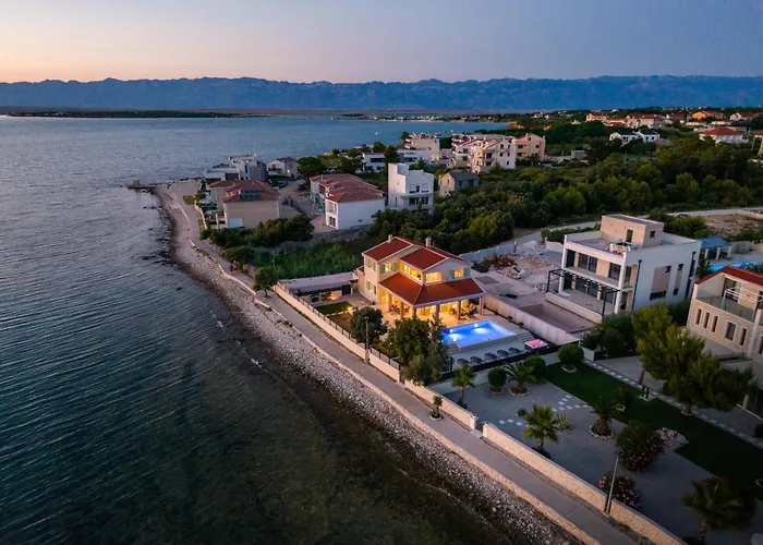 Front With Heated Pool, Jacuzzi, Fantastic View, The Sound Of The Waves - By Traveler Tourist Agency Krk Id 2404 *