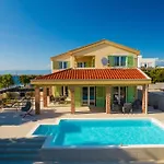 Front With Heated Pool, Jacuzzi, Fantastic View, The Sound Of The Waves - By Traveler Tourist Agency Krk Id 2404 * Privlaka (Zadar)