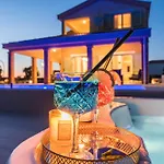 Front With Heated Pool, Jacuzzi, Fantastic View, The Sound Of The Waves - By Traveler Tourist Agency Krk Id 2404 *